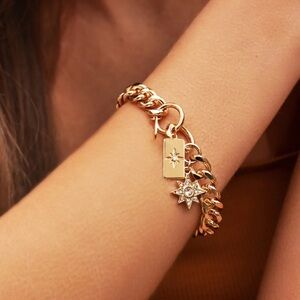 Ettika Starry Charms Chain Link Bracelet
